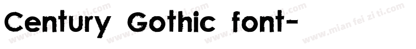 Century Gothic font字体转换